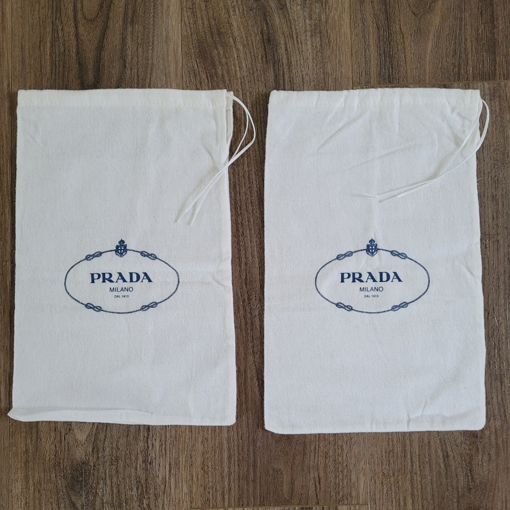 Prada White Shoe Dust Bags